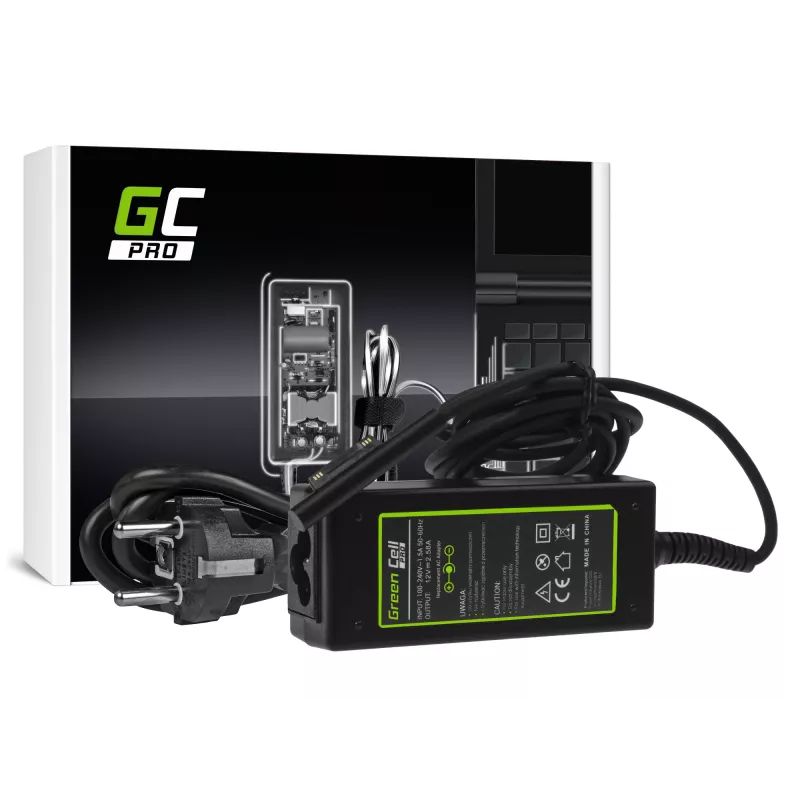 Power adapter Green Cell AD63P 36W 12V 2.58A indoor laptop charger, black