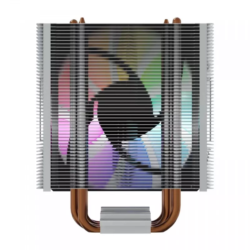 CPU air cooler SAVIO SAVGCOVORTEXX2ARGB with 4 heat pipes, 120mm ARGB fan, black