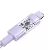USB-C to Lightning fast charging cable Baseus Gem 1 m 20 W Purple, nylon jacket, 7-pin Lightning