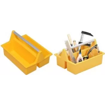 Storage Carry Box allit McPlus Carry 40 PP with ergonomic aluminum handle, yellow