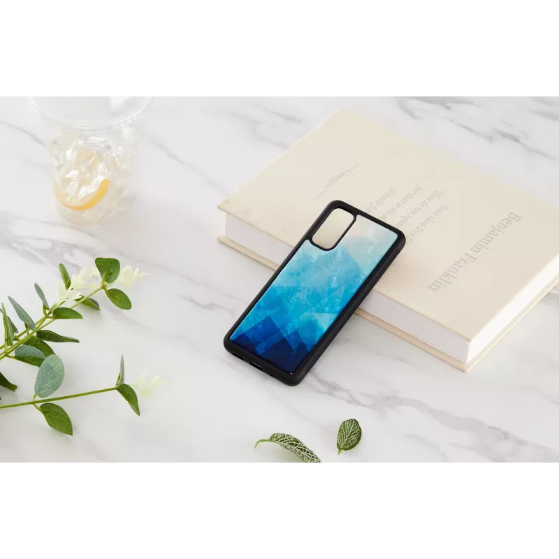 Protective phone case iKins for Samsung Galaxy S20 — blue lake black finish