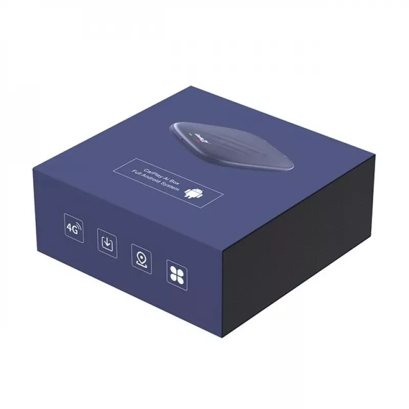 CARLINKIT Adapter Wireless AI Box with Android 13 - 8GB+128GB for original car radios with CarPlay blue