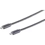 USB Cable S/CONN 77140-1.0 USB 3.2 Gen 1 1m USB C USB B Black