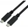 ROLINE USB 3.2 Gen 2 Compatible Cable C-C ST/ST 10Gbit/s Emark 100W black - Cable - Digital/Data