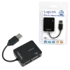 USB hub LOGILINK UA0139 — 4‑port USB 2.0, 480 Mbit/s, black