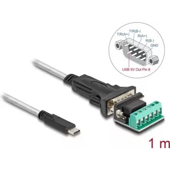 DeLOCK Adapter USB Type-C to Serial RS-422/485 male 1m 5V