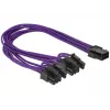 Cable DeLOCK PCI Express 6 pin - 2 x 8 pin 0.3 m