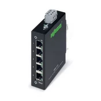 Network switch Wago 852-111 — 5-port Fast Ethernet (10/100), full duplex, 18–30 V DC