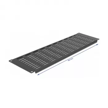 Vented blank panel DeLOCK 66681 19 inch Network Cabinet Panel horizontal 3U black