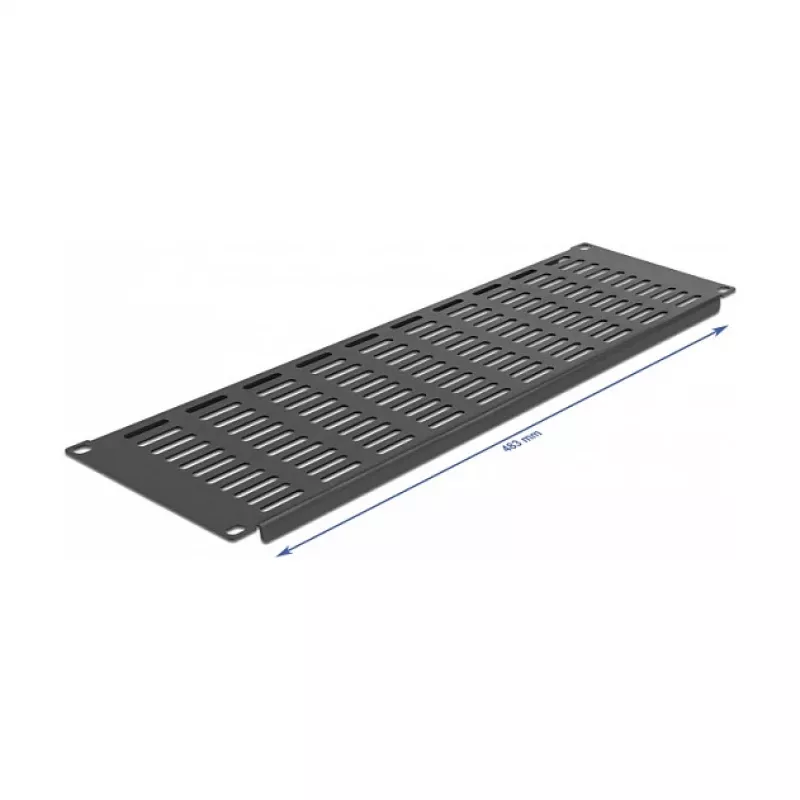 Vented blank panel DeLOCK 66681 19 inch Network Cabinet Panel horizontal 3U black