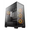 PC case DeepCool CG580 4F Midi Tower — ATX/ITX/MicroATX, tempered glass, 3×120mm+1×120mm fans, 2×3.5 inch & 2×2.5 inch, USB-A×2 USB-C×1, black