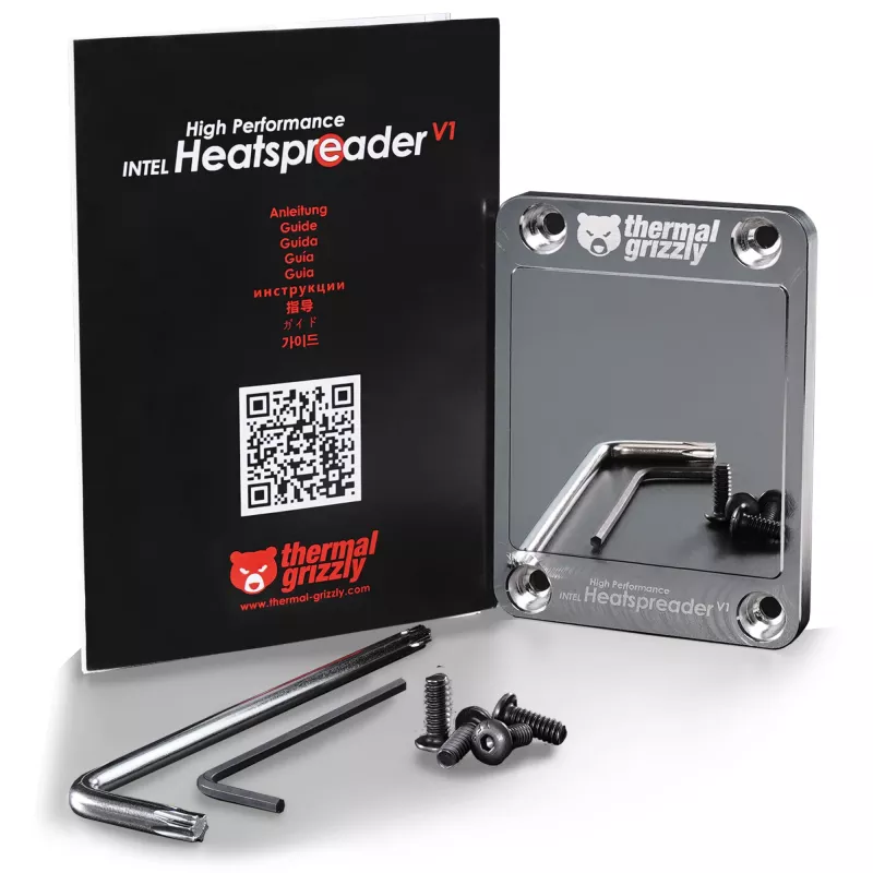 Thermal Grizzly heatspreader Intel High Performance Heatspreader V1 – metal thermal interface for CPU cooling