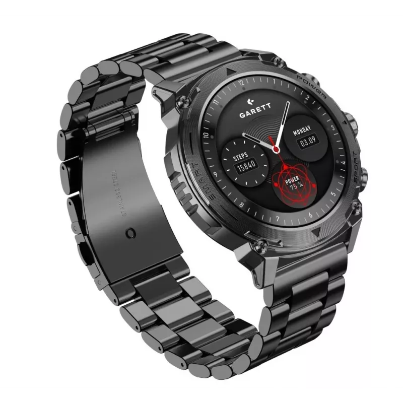 Smartwatch Garett Atom Black Steel