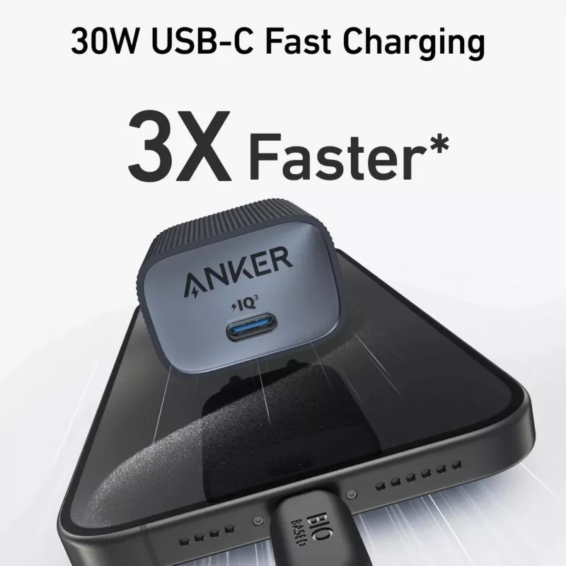 Indoor Charger Anker 511 Nano A2337G11 — 30 W USB-C, Black