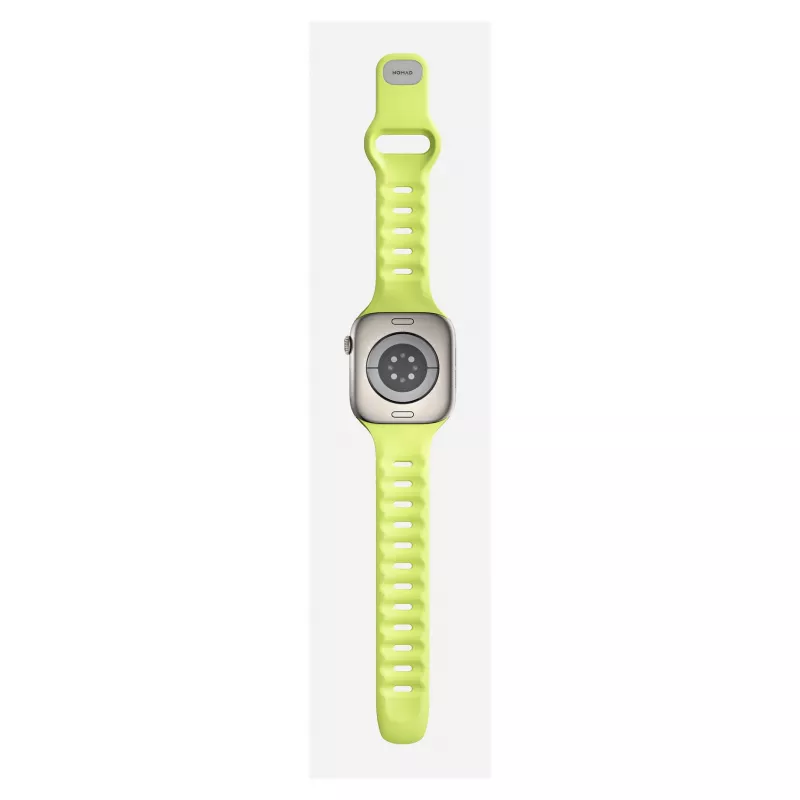 Band Nomad Tempo Band Light Green Rubber, 18 mm width, wrist 135–175 mm