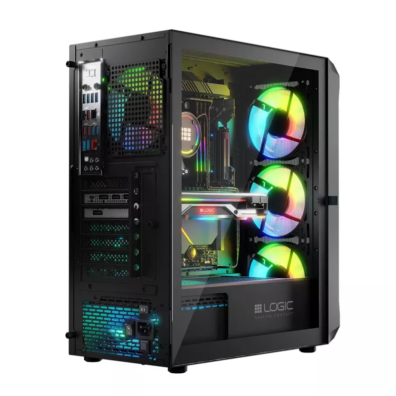 Computer Case Logic Concept Portos ARGB ATX Black