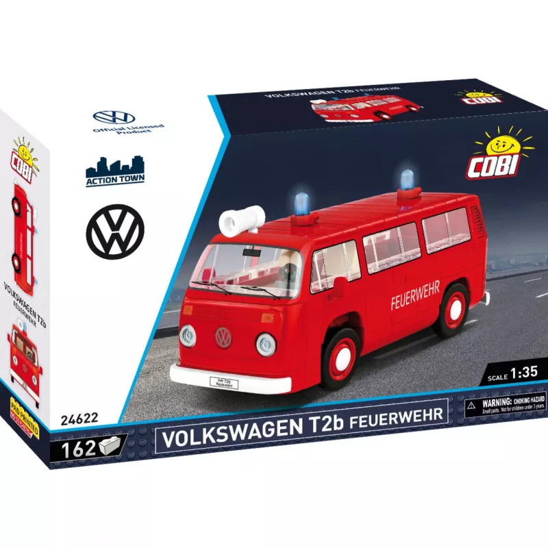 Construction toy Cobi Volkswagen T2b Fire Engine 1:35 scale, red