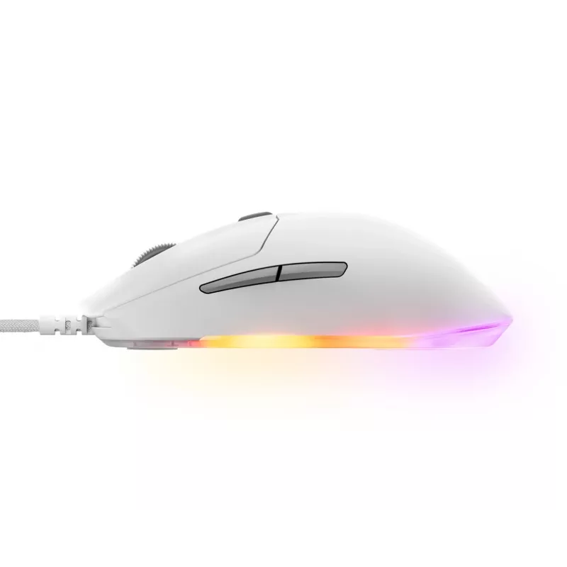 Gaming mouse STEELSERIES Rival 3 Gen 2 — optical, 8500 DPI, wired USB Type-A, right-hand, white, 77 g