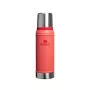 Thermos bottle STANLEY The Legendary Classic 0.75 L — vacuum-insulated, coral red-orange
