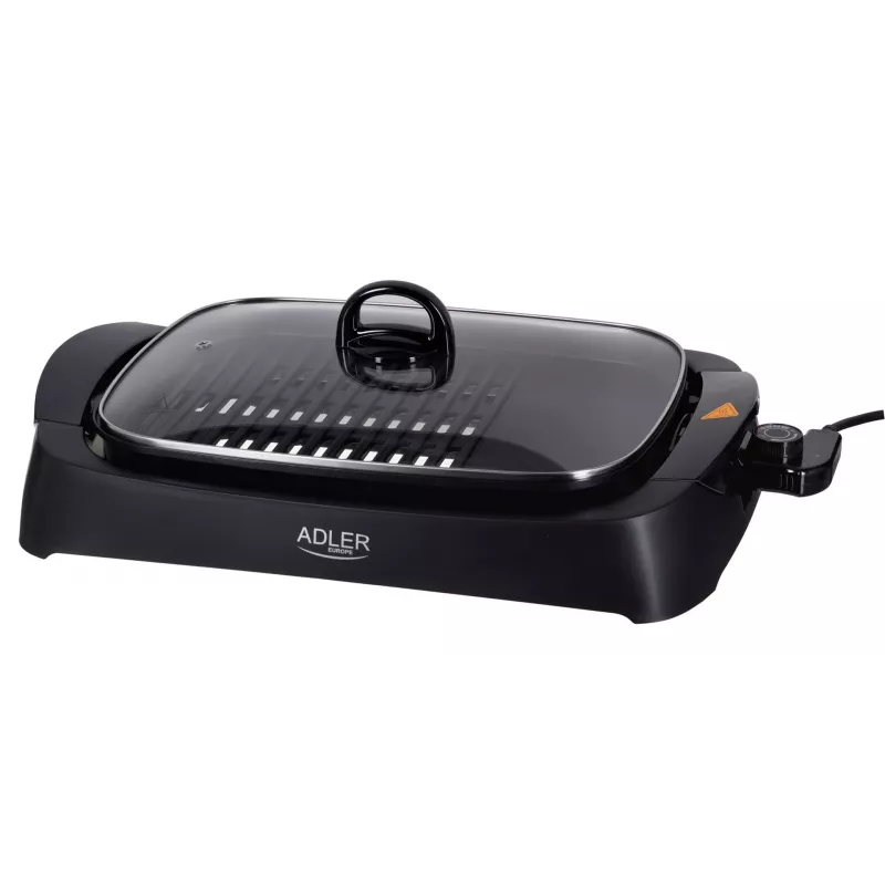 Tabletop electric grill Adler AD 6610, 3000 W, black, rectangular dual-zone grate+griddle