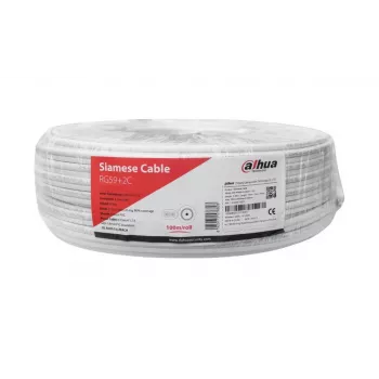 Cable RG59 COAX+PWR 100M WHITE/PFM941I-RG59N/21-100-W Dahua