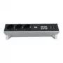 Power extension Bachmann DESK 2 0.2m 3 AC outlets Black White