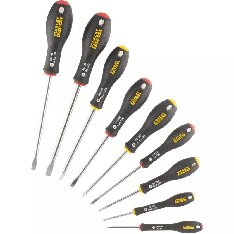 Manual screwdriver set STANLEY FATMAX FMHT65439-0 — straight screwdrivers, assorted sizes