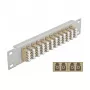 Fiber Optic Patch Panel DeLOCK 10 inch 12 Port LC Quad Beige 1U Grey