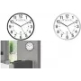 Wall Clock unilux MAXI WAVE, 400 mm diameter, radio-controlled, black, large numerals