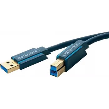ClickTronic 3m USB3.0 A - B m/m 3m USB A USB B Blue USB Cable (70093)
