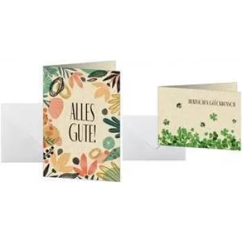 Greeting card Sigel Luck DIN A6, folded A6 format (105×148 mm), model DS615