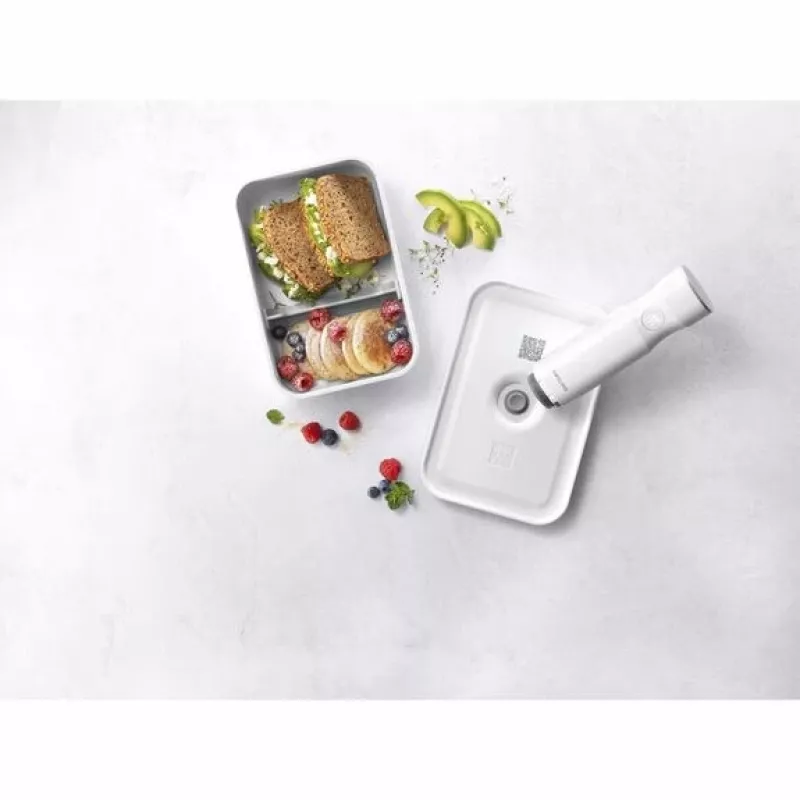 Lunch container ZWILLING FRESH & SAVE 1 L, plastic with silicone seal, grey/white