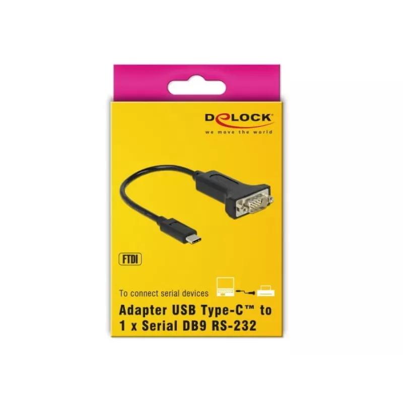 Serial Cable DeLOCK 63908 Black 0.15 m DB-9