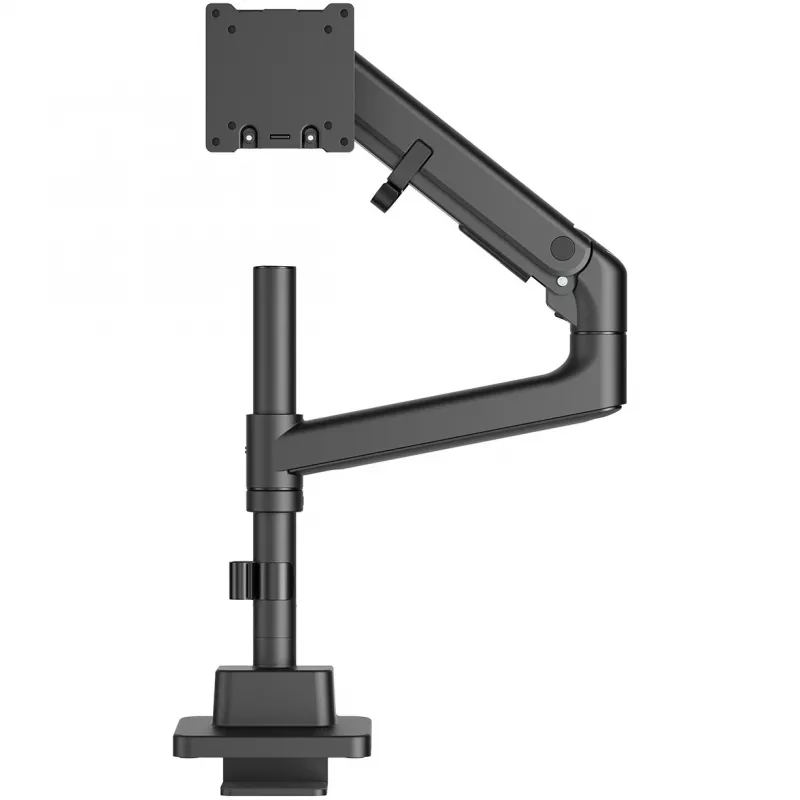 Monitor mount DIGITUS Single, clamp, 57 inch max, 27 kg capacity, VESA 75x75–100x100, height adjustable, tilt -75° to 75°, black