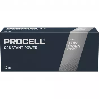 Alkaline D Battery Procell INTENSE POWER 1.5V — High Drain, Pack of 10