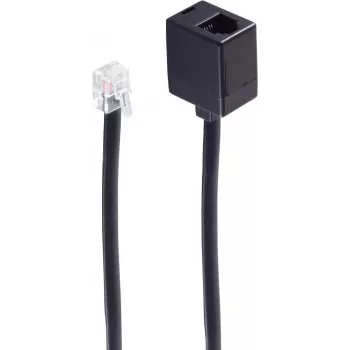 shiverpeaks BS70223-6/6 Telephone Cable 3 m Black (BS70223-6/6)