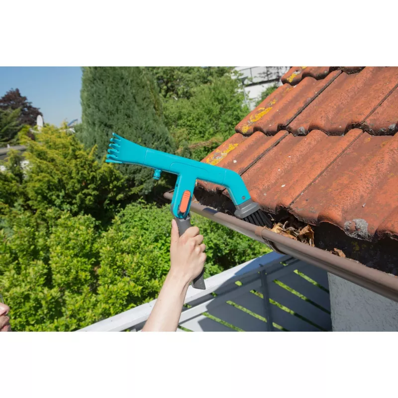combisystem Gutter Cleaner 3651-20, Broom turquoise/black, without Handle