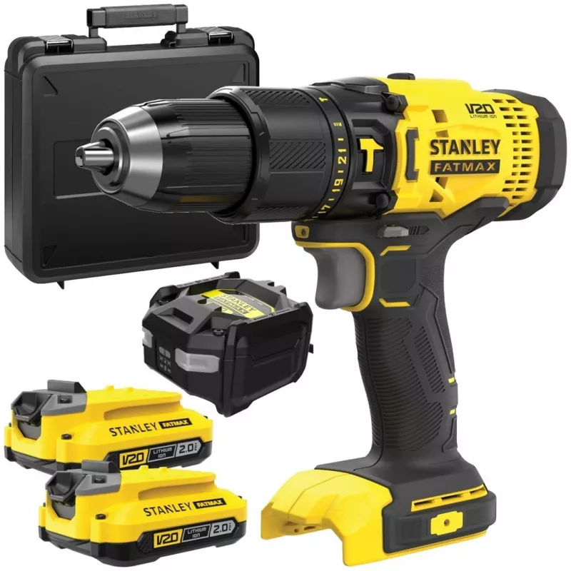 Cordless drill STANLEY SFMCD711D2K 18V Li-Ion 2x2Ah, 2-speed, 80 Nm, LED, case