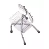 Shower chair with backrest ActionMed KP500AM — 4-leg adjustable aluminium seating support, non-slip feet, max load 120 kg