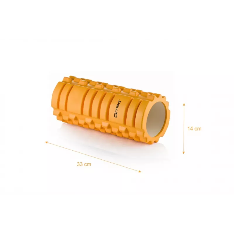 Rehabilitation foam roller MDH DRQM3R0KBXXXP — EVA, diameter 14 cm, length 33 cm, Shore 65, max load 180 kg, orange