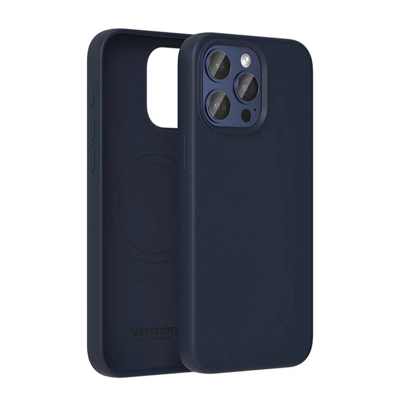 Protective silicone case Vention KUFL0-40 for iPhone 15 Pro Max, blue