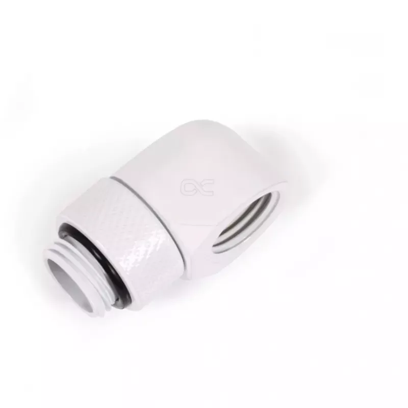 Compression L-Connector Alphacool 17619 G1/4 AG to IG rotatable, white