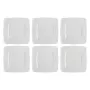Square plate set LA PORCELLANA BIANCA P003800120 — 6 pieces, white, 20 cm