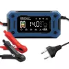 Smart 12V 15A Charger QOLTEC with Microprocessor and LCD — for AGM, GEL, SLA, EFB, LiFePO4 Batteries