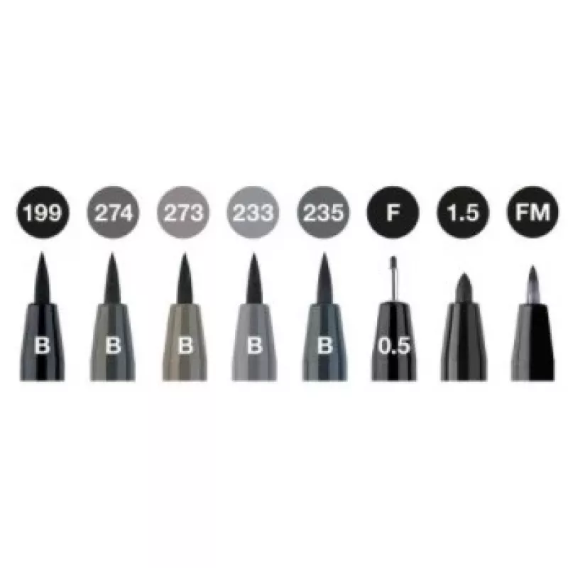 Felt pen Faber-Castell 167171 Black Grey 1 pc Round