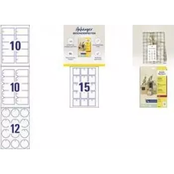 Printable Durable Tags with Strings Avery Zweckform T3002-10 White 9x5 cm