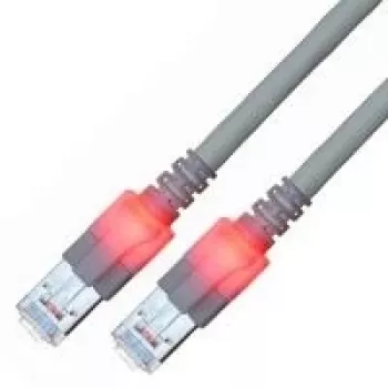 EasyLan saCon DualBoot LED-Patch Cable S/FTP Cat.6 5m Grey - Cable - Network