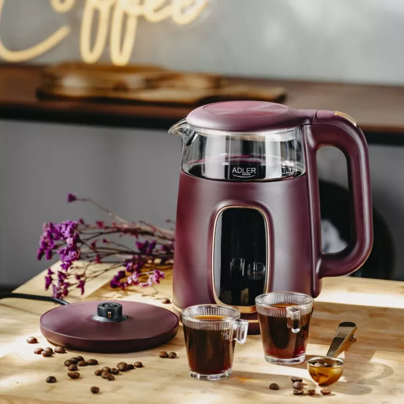 ADLER AD 1305 burgundy electric kettle