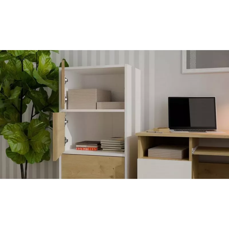 ALMA CHEST OF DRAWERS WHITE/ARTISAN OAK