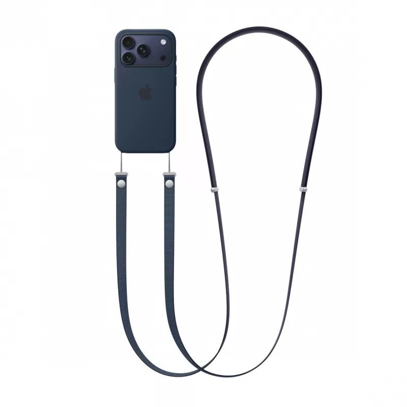 Strap Apple Crossbody Strap Blue — length 2.08 m, rPET and stainless steel